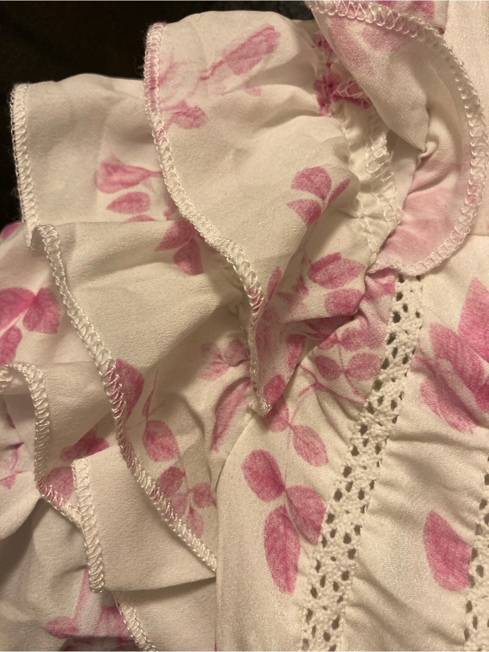 YVONNE & LOVE Pink Floral Mini Dress with Ruffles - Size Small - Picture 11 of 13
